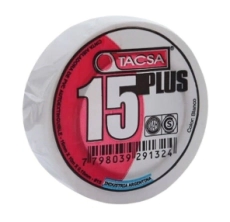 TACSA CINTA aisladora BLANCA 19mm x 20mts (10) OFERTA 15%      