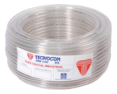 TCOM. TUBO IND. CRISTAL TRASLUCIDO 7x14mm 50Mts OFERTA 15%      