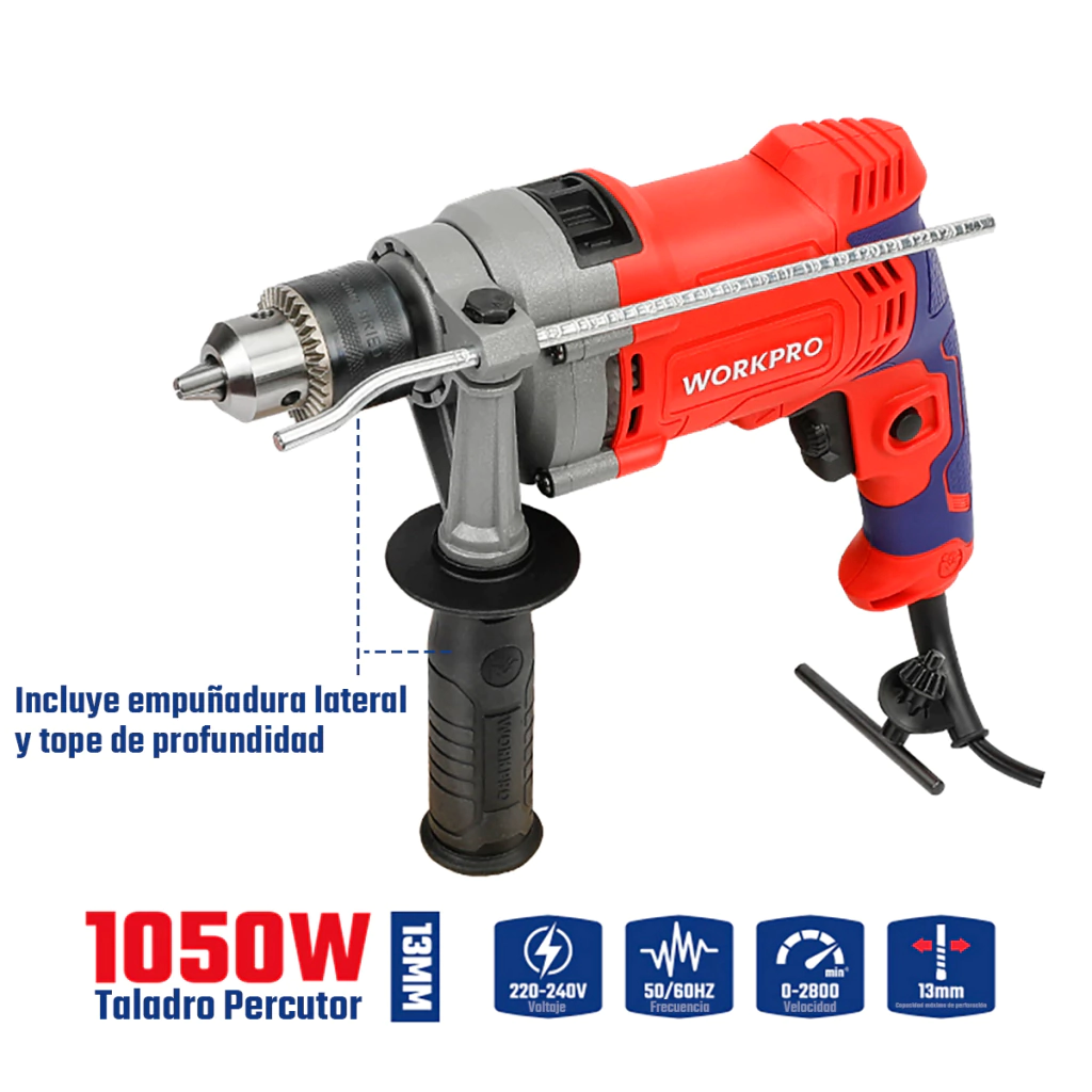 Taladro Percutor 1050W 13mm        