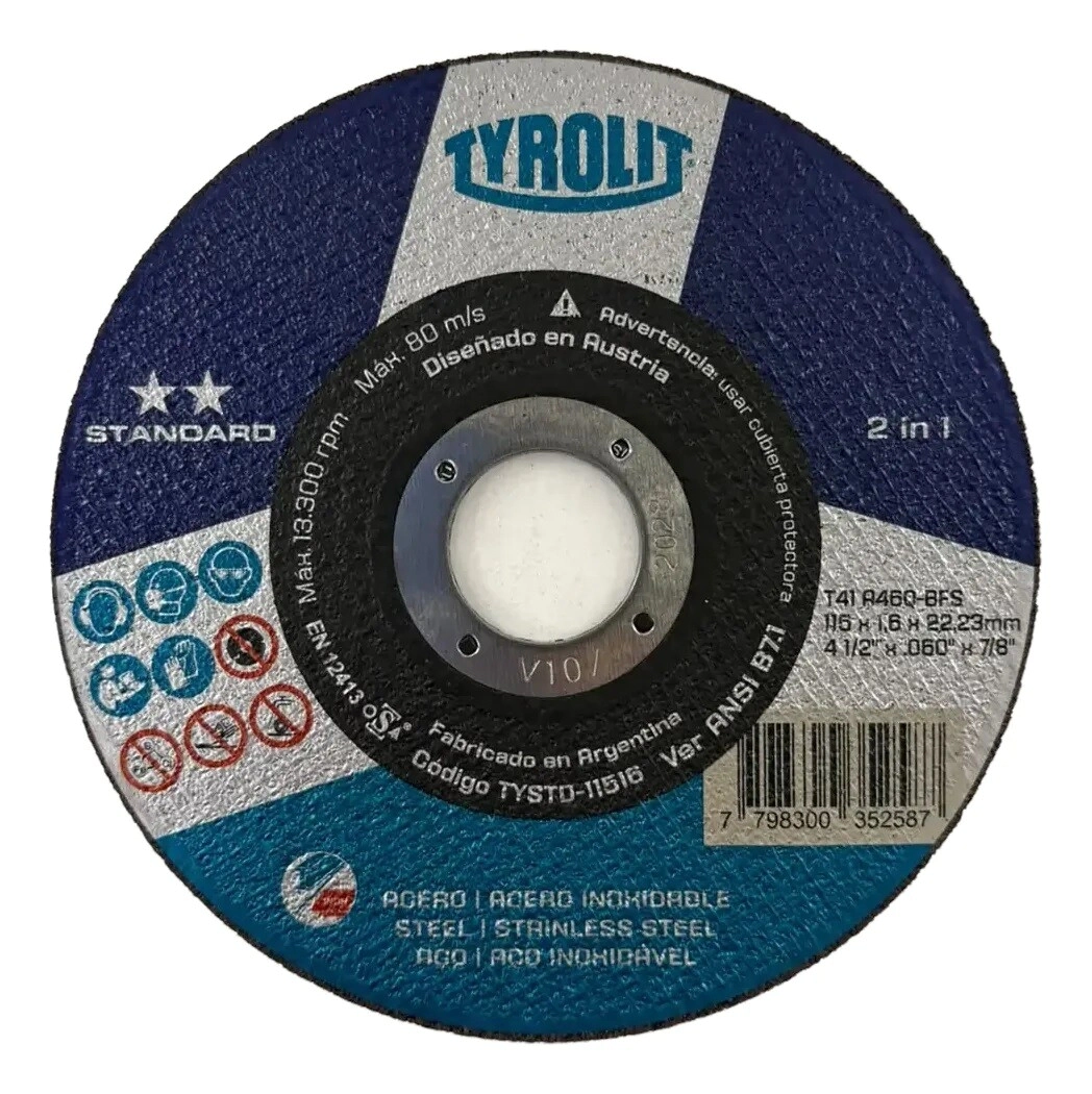 DISCO STANDARD T41 corte 115x1.6x22.23        
